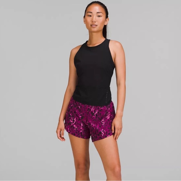 Lululemon Purple Magenta Track That Leopard Print Shorts 4 - Picture 3 of 11